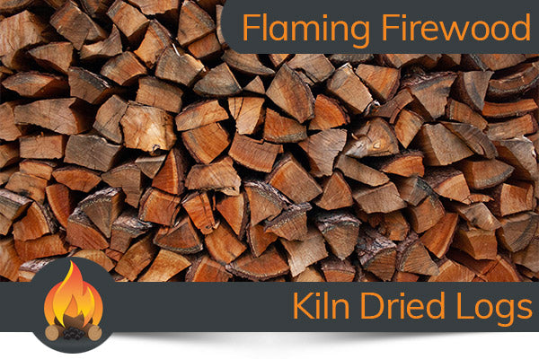 Winter Fuel Store Flaming Firewood Kiln Dried Logs